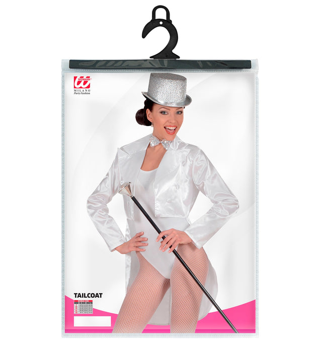 FRAC DONNA BIANCO IN RASO PER SCUOLE DI BALLO