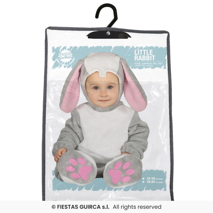 COSTUME CONIGLIETTO GRIGIO NEONATO