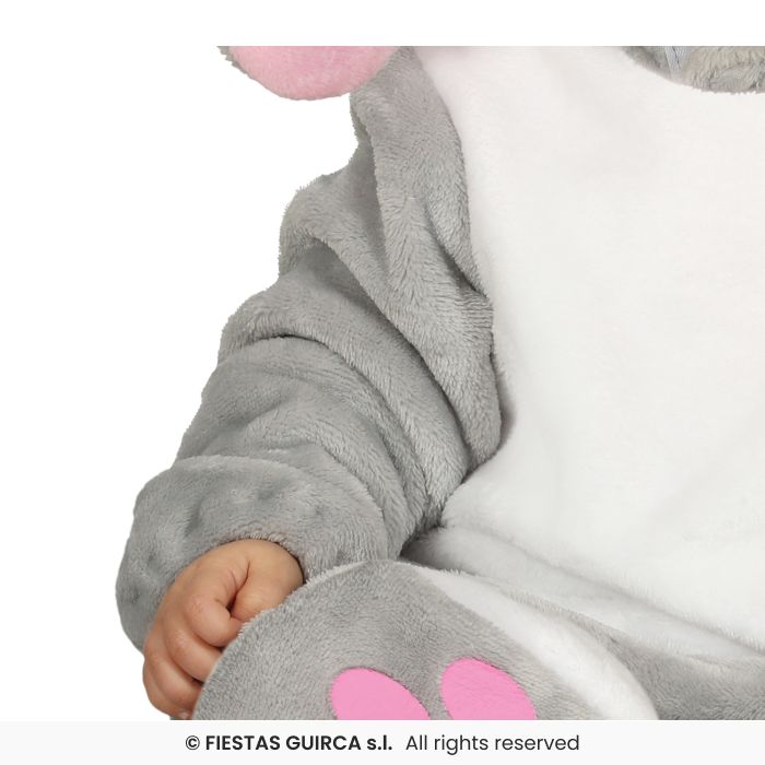 COSTUME CONIGLIETTO GRIGIO NEONATO