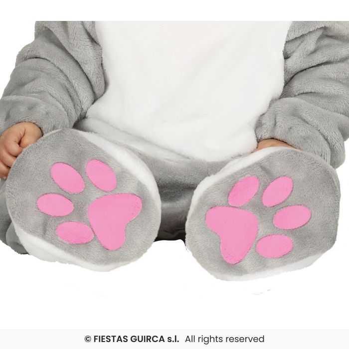 COSTUME CONIGLIETTO GRIGIO NEONATO