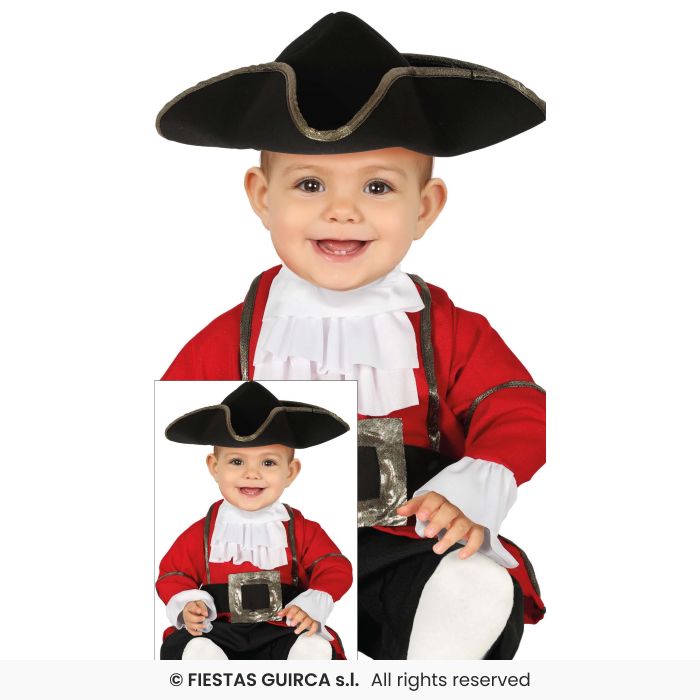 BABY COSTUME PIRATA DEI MARI GIACCA ROSSA