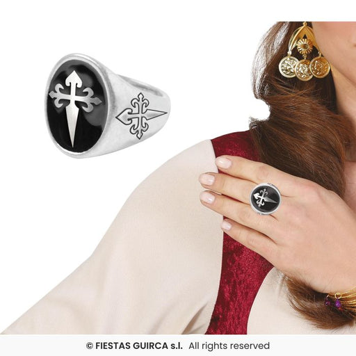 anello nero con croce gotica