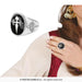 anello nero con croce gotica