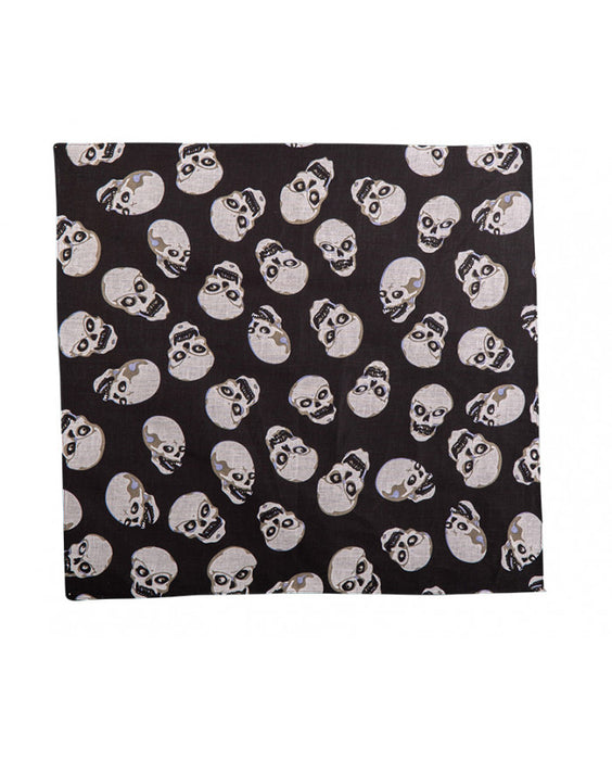 BANDANA HALLOWEEN COLORE NERO CON TESCHI