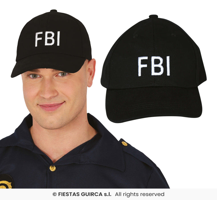 BERRETTO POLICE FBI NERO CON VISIERA E REGOLABILE