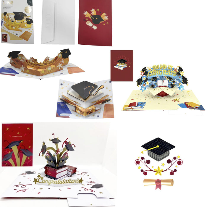 BIGLIETTO POP UP CONGRATULAZIONI PER LA LAUREA