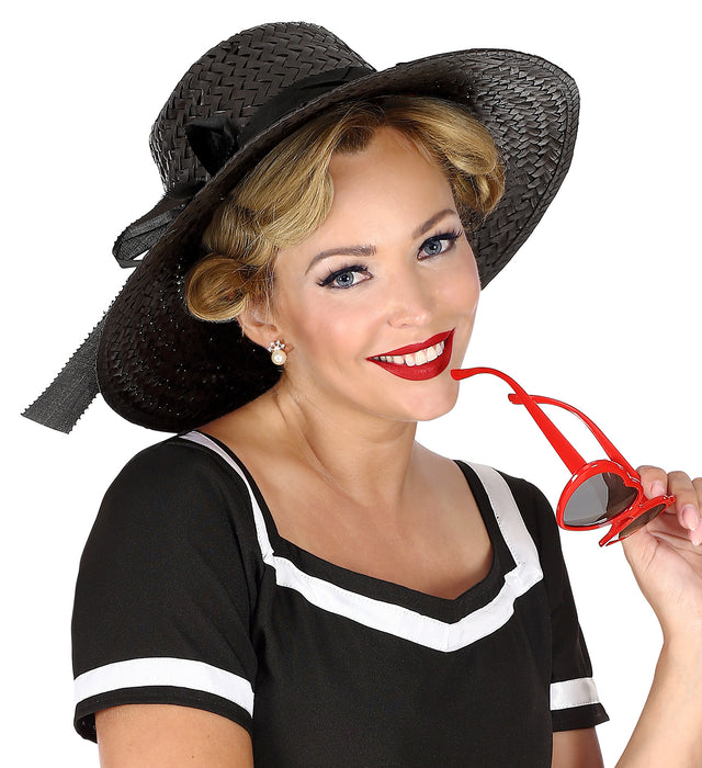 CAPPELLO VIA COL VENTO IN PAGLIA CON FIOCCO