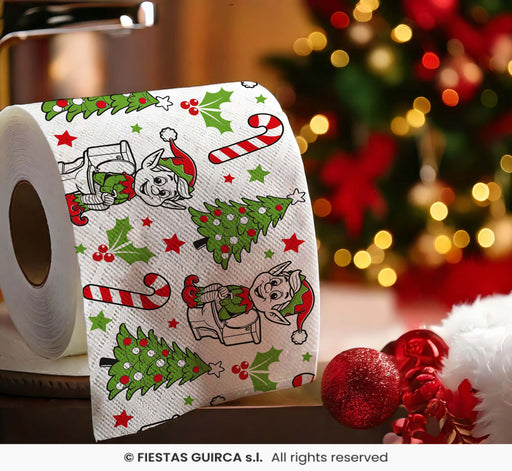 carta igienica natalizia elfi