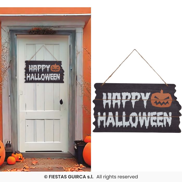decorazione happy halloween con zucca