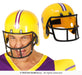 casco giocatore di football americano