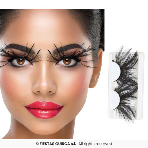 ciglia di piume nere