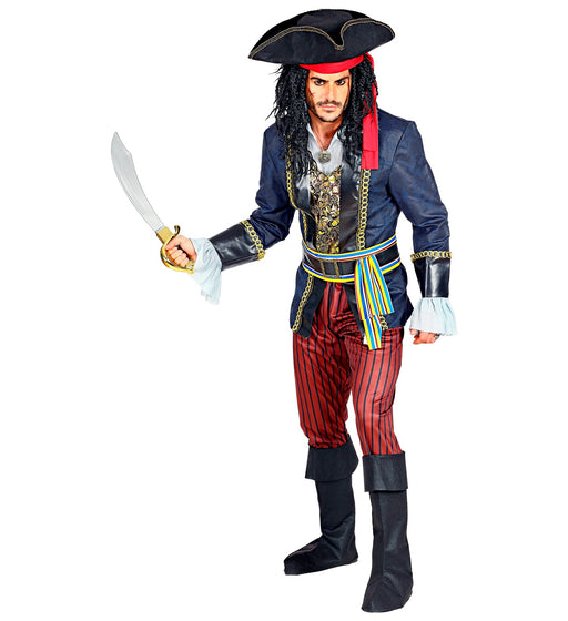 costume pirata con giacca blu