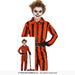 costume bambino clown a righe
