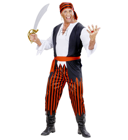 costume pirata a righe rosse