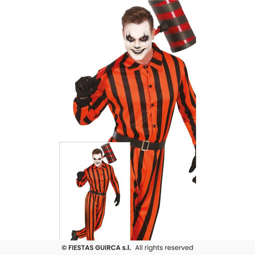 travestimento prigioniero con tuta a righe