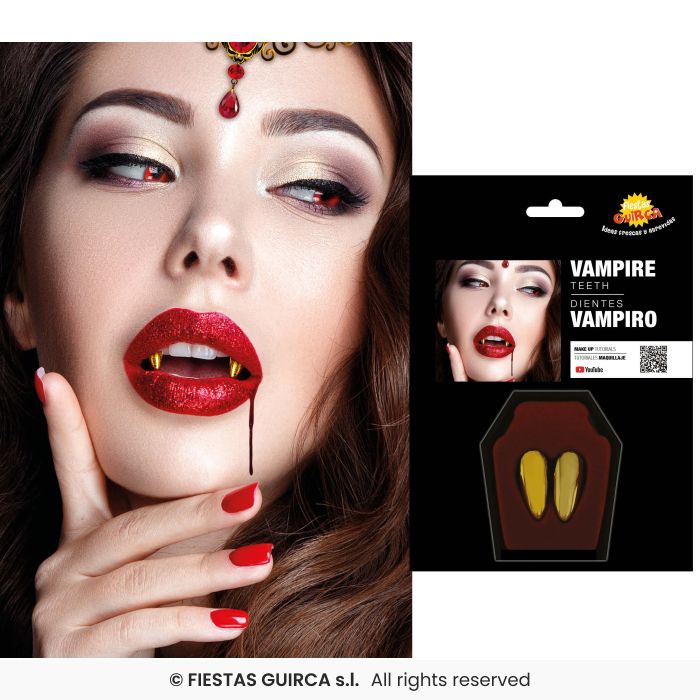 denti dracula canini dorati