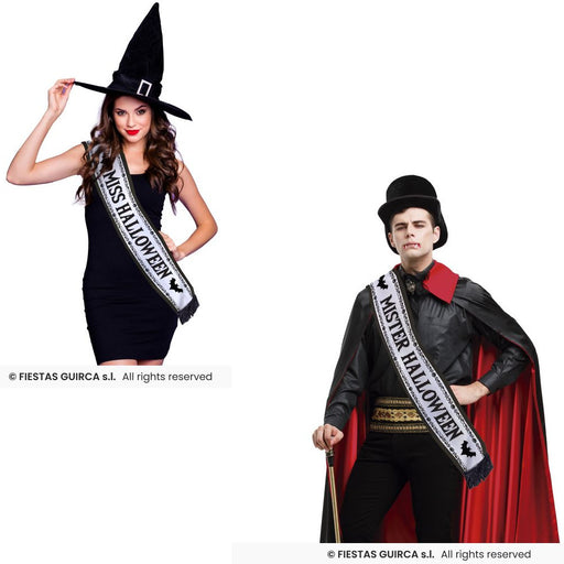 fascia celebrativa signore e signora di Halloween