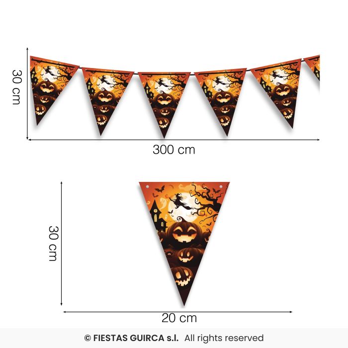 bandierine halloween con zucche