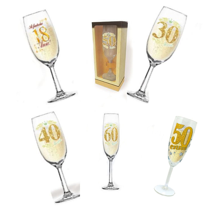 FLUTE ANNI FANTASTICI COMPLEANNO IN VETRO