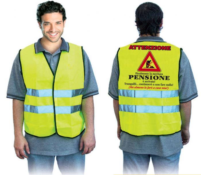 GILET DEL PENSIONATO GIALLO FLUO