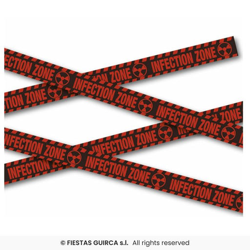 nastro pvc con scritta infecion zone