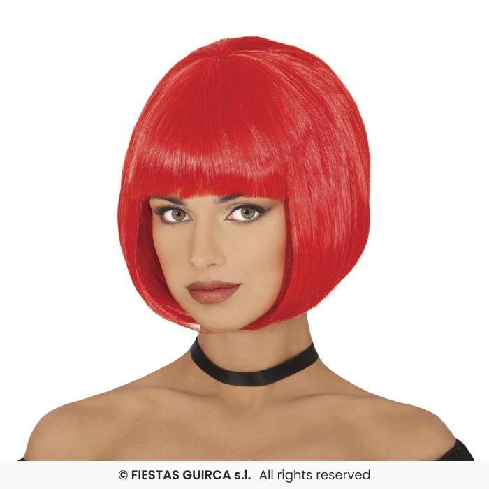 Parrucca caschetto colore rosso per travestimenti moderni