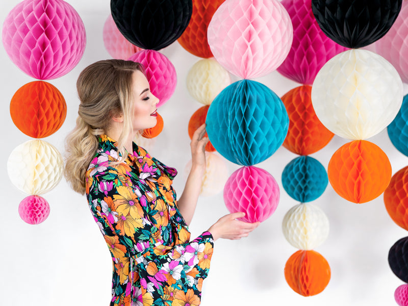 SFERA IN CARTA A NIDO D'APE PER DECORAZIONE CM 20