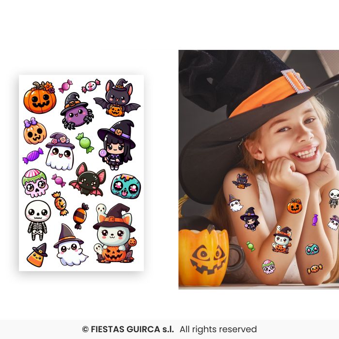 TEMPORARY TATTOO DI HALLOWEEN PER BAMBINI