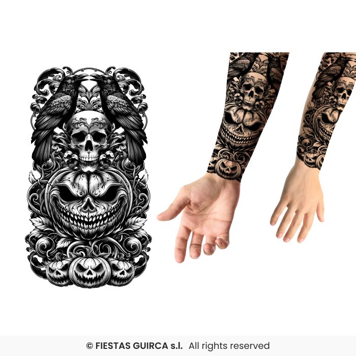 tatuaggio zucca sorridente