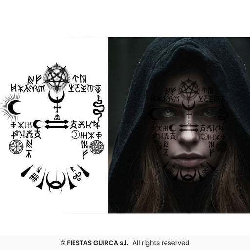 tatuaggio per viso stile satana