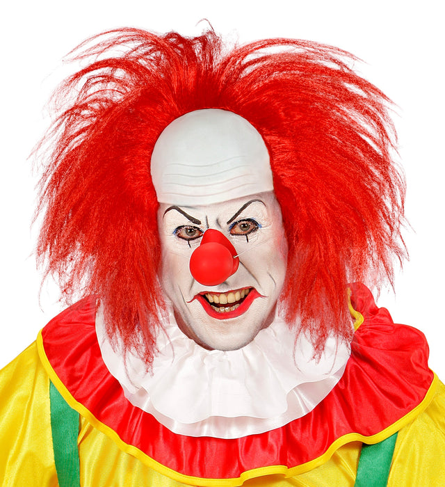 CALOTTA CLOWN CON CAPELLI ROSSI