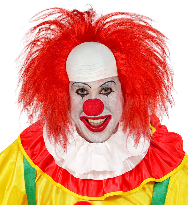 CALOTTA CLOWN CON CAPELLI ROSSI