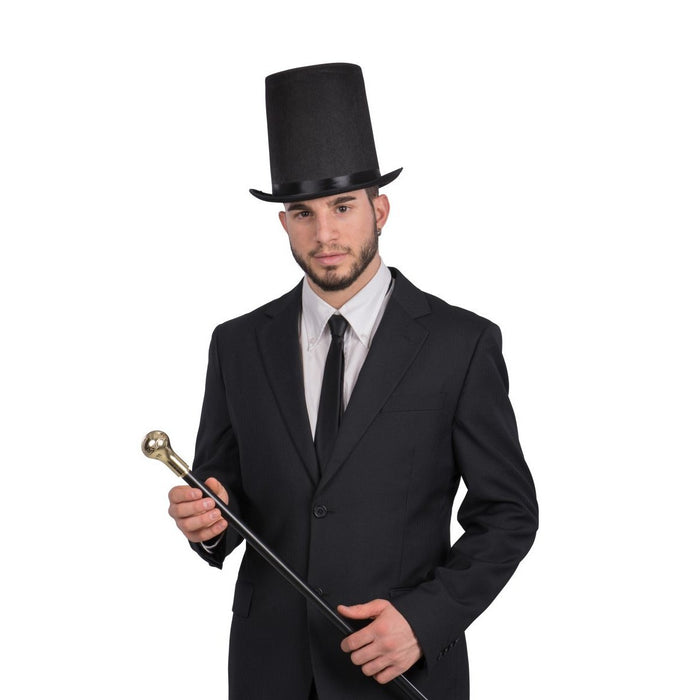 TUBA NERA IN FELTRO BANDA RASETTO LUCIDO