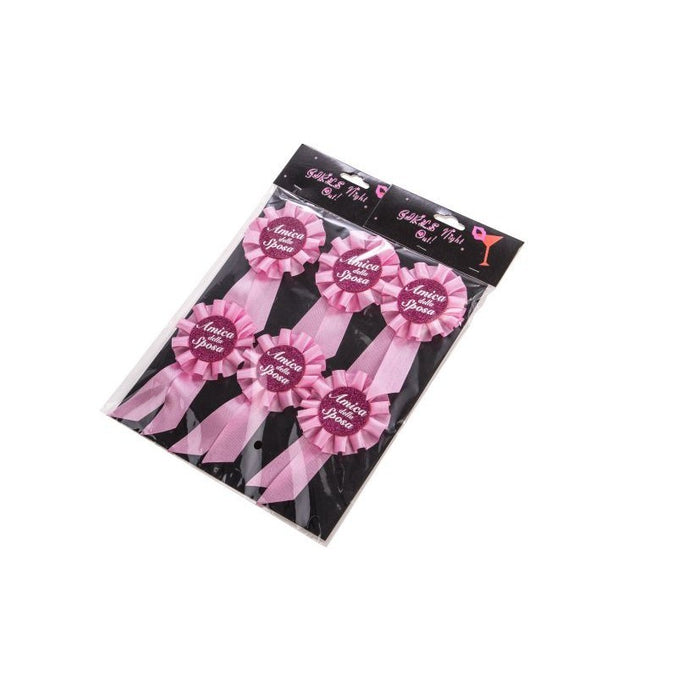 6 COCCARDE AMICA DELLA SPOSA