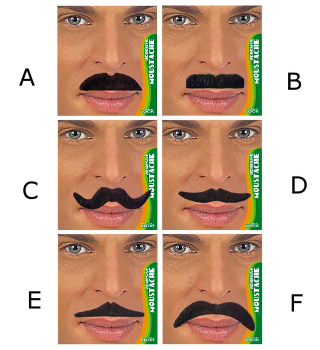 FINTO BAFFO NERO ADESIVO