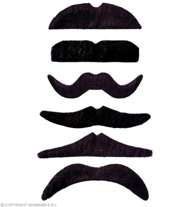 FINTO BAFFO NERO ADESIVO