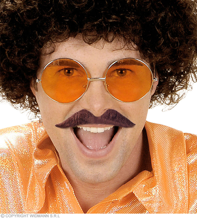 FINTO BAFFO CASTANO ADESIVO