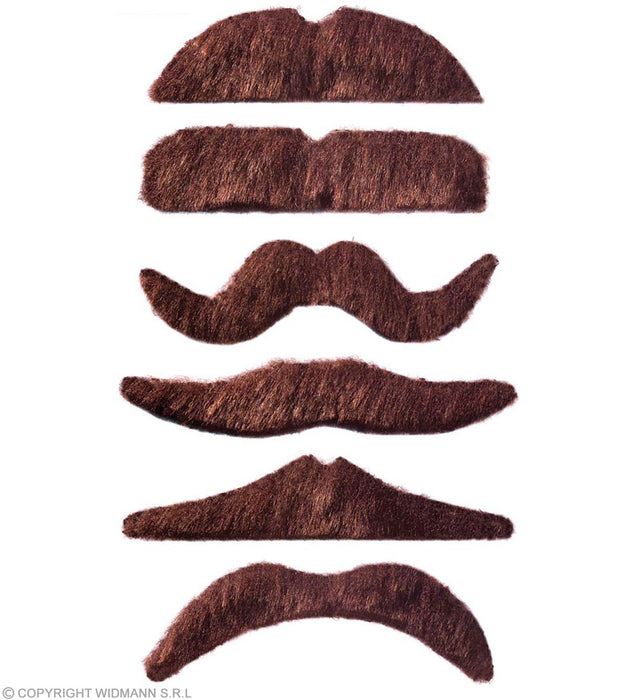 FINTO BAFFO CASTANO ADESIVO