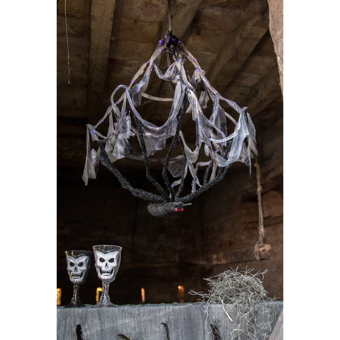 RAGNATELA LUMINOSA CON RAGNO D'APPENDERE