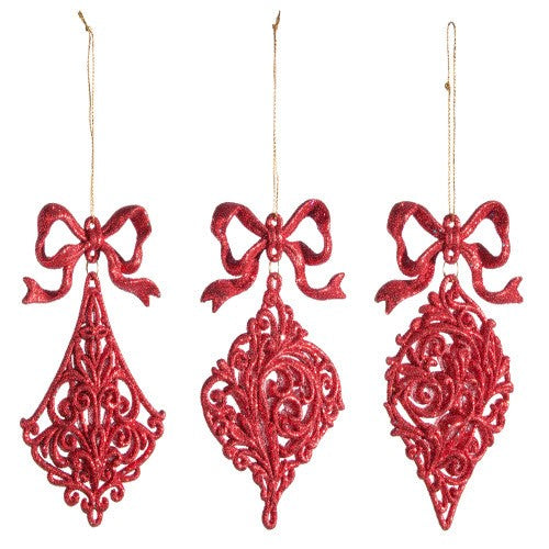 PENDAGLIO GOCCIA ROSSA DA APPENDERE GLIT