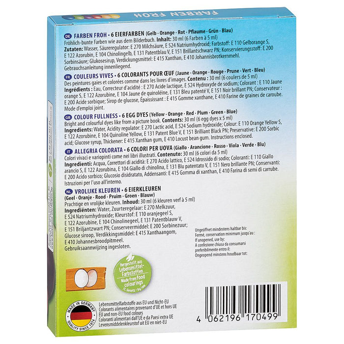 6 COLORANTI PER UOVA COLORI CALDI