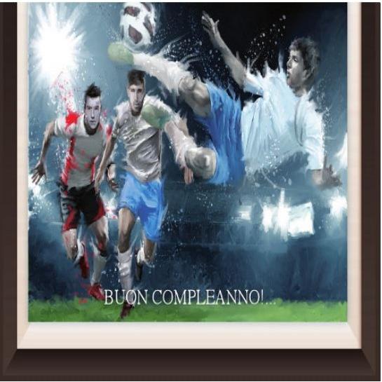 BIGLIETTO AUGURI BUON COMPLEANNO CALCIO