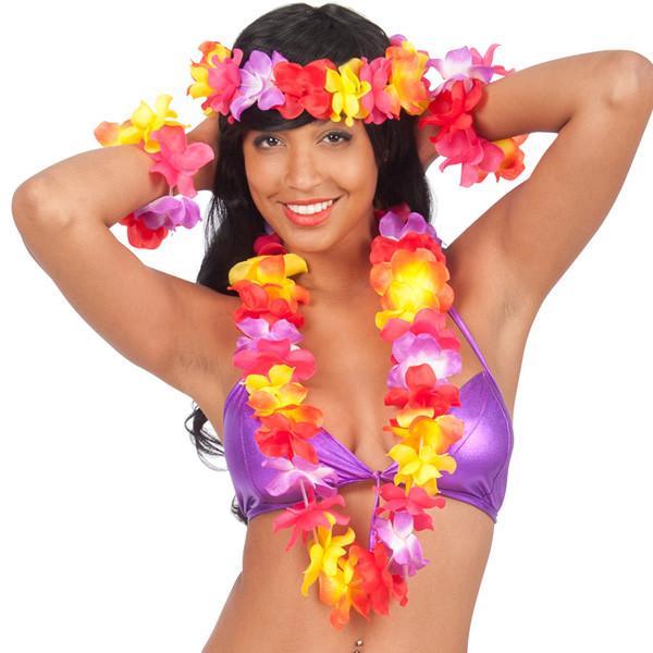 SET HAWAIANO MULTICOLOR