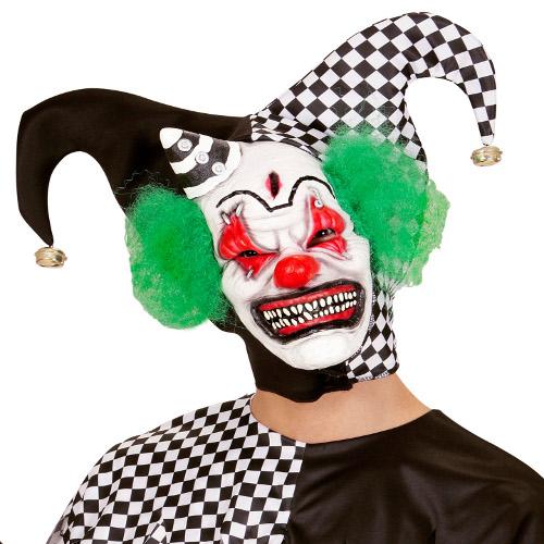 MASCHERA CLOWN KILLER CAPELLI VERDI