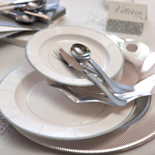 8 PIATTI RIGHE CLASSIC SILVER GRANDI