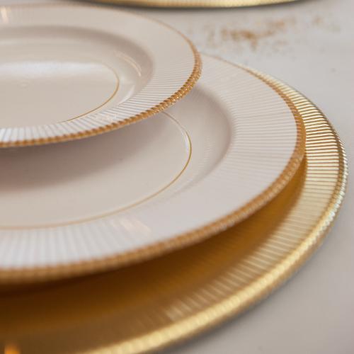 COORDINATO PIATTI CLASSIC GOLD MILLE RIGHE