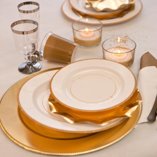 COORDINATO PIATTI CLASSIC GOLD MILLE RIGHE