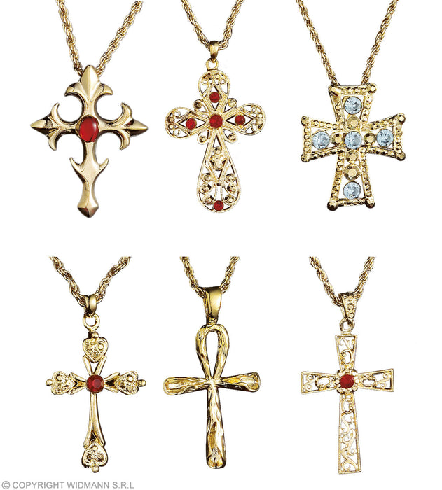 COLLANA CON CROCE IN METALLO