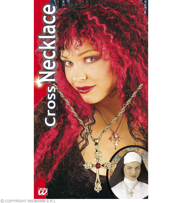 COLLANA CON CROCE IN METALLO