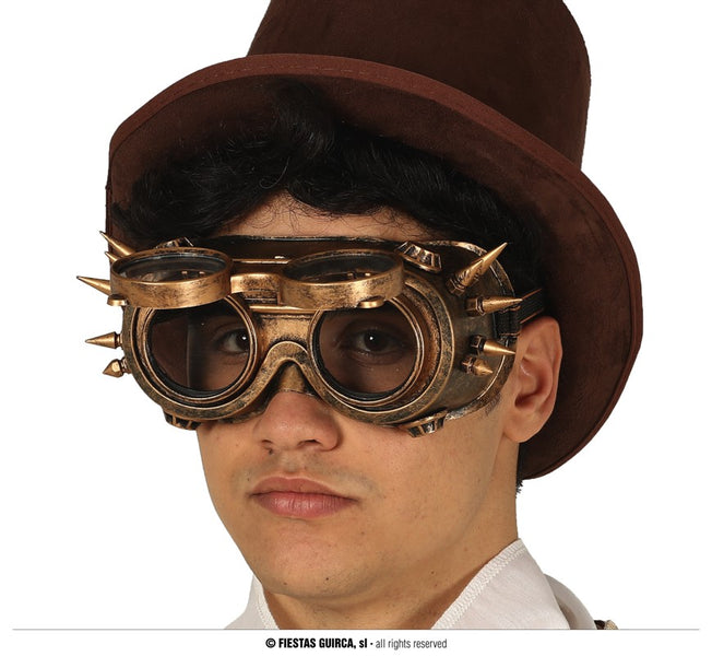 Maschera Steampunk Con Teschio E Spine – Occhiali Da Sci Lenti Olografiche – Shoperama